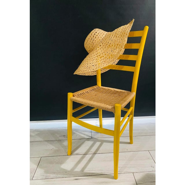 1960s Italian Wood Dining Chair With Beach Rope For Sale In Miami - Image 6 of 10