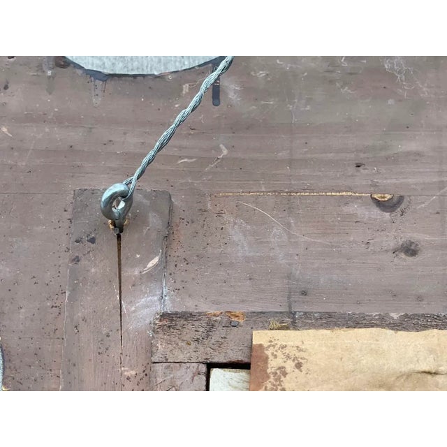 Vintage Hand Painted Wood Hall Mirror With Hooks For Sale - Image 9 of 13