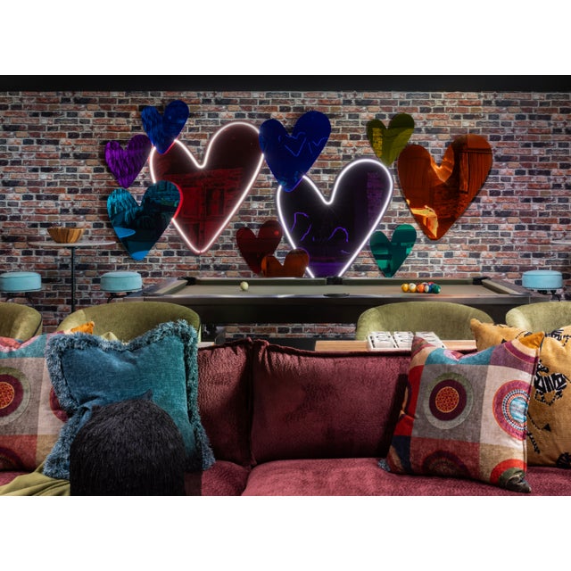 These collage dimensional hearts are spunky show stoppers! They are made from plexi mirror. They are manufactured by...