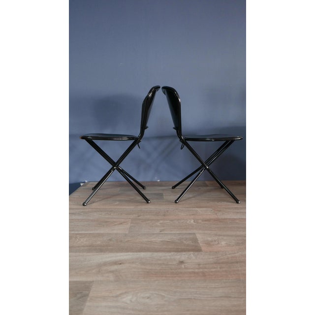 Black Folding-Chair Sebastian by Niels Gammelgaard for Ikea Sweden, Italy, 1987, Set of 2 For Sale - Image 11 of 16