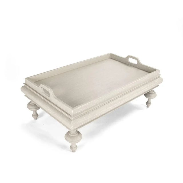 French Country Court Coffee Table in Ivory For Sale - Image 3 of 5