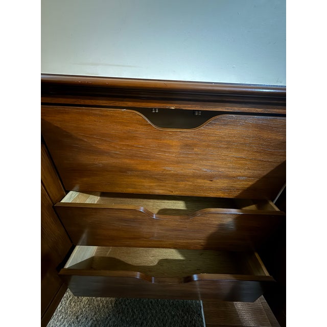 1990s Alexander Julian Home Colours Burl Wood Sideboard With Brass Gallery Rail For Sale - Image 5 of 9