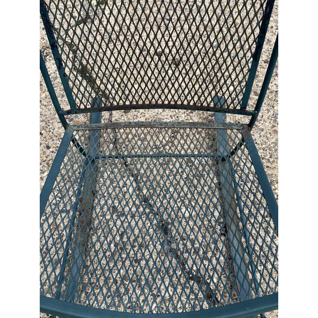 Vintage Wrought Iron Victorian Style Green Garden Patio Rocker Rocking