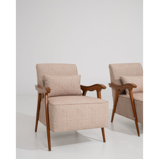 Mid-Century Modern Pair Of Mid-Century Modern Armchairs For Sale - Image 3 of 16