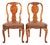 Antique English Queen Anne Burl Wood Side Chairs or Dining Chairs, Circa 1860s For Sale