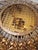 Large Spanish Crown Sunburst Fixture in Gilt Metal Curve Glass, 1950 For Sale - Image 3 of 8