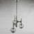 Silver Space Age Three-Light Chandelier in the style of Mazzega For Sale - Image 8 of 10