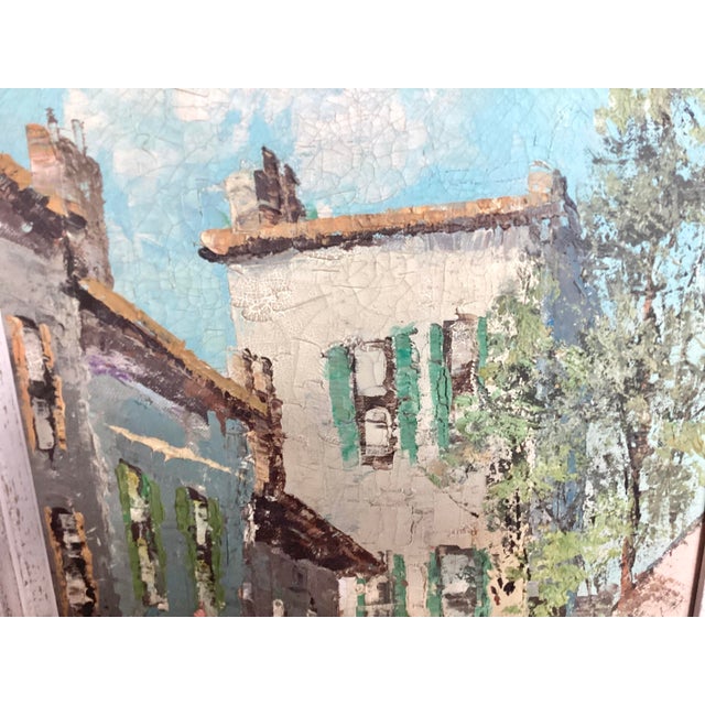 Mid 20th Century Mid 20th Century French Impressionist Parisian Street Scene Original Painting Signed For Sale - Image 5 of 8