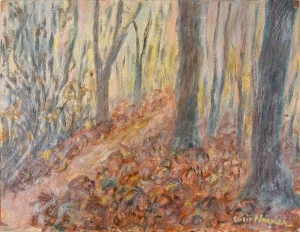 Lucie Navier, In the Woods, 1931, Oil Painting on Cardboard