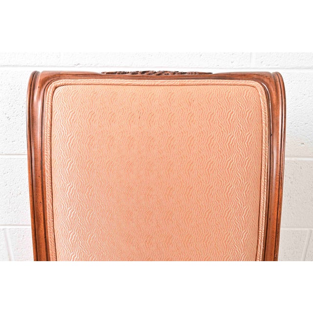 Baker Furniture French Provincial Louis XV Carved Walnut Dining Chairs, Set of Six For Sale In South Bend - Image 6 of 11