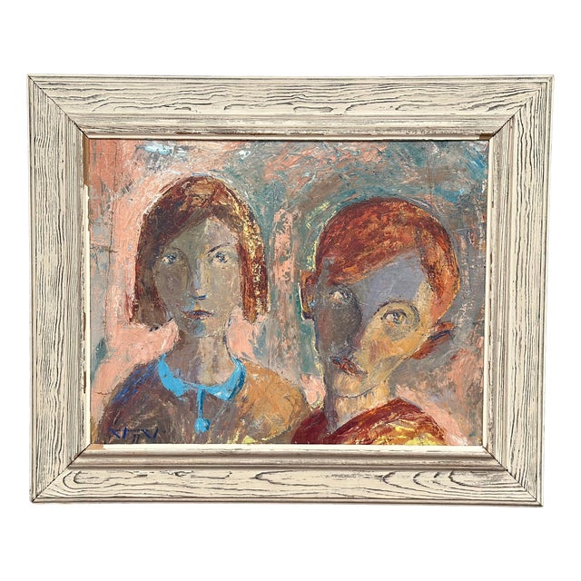 Rune Sigvard, Bortbytlingar, 1960s, Oil on Board, Framed For Sale