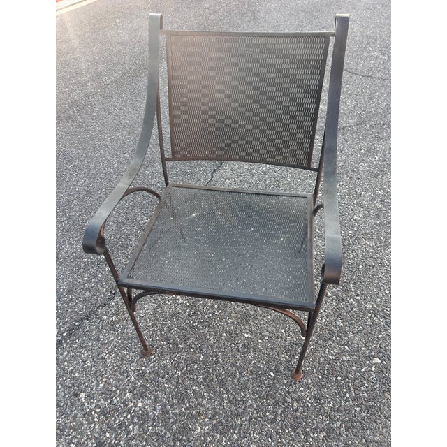 2010s Beautiful Wrought Iron Summer Classics Patio Set Table & 5 Chairs For Sale - Image 5 of 7