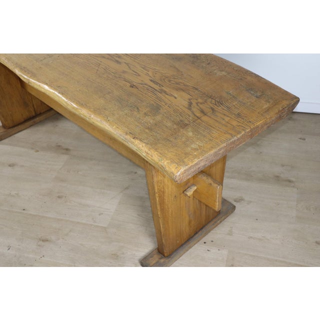 Brown Brutalist Dining Table in Wood, 1960s For Sale - Image 8 of 18