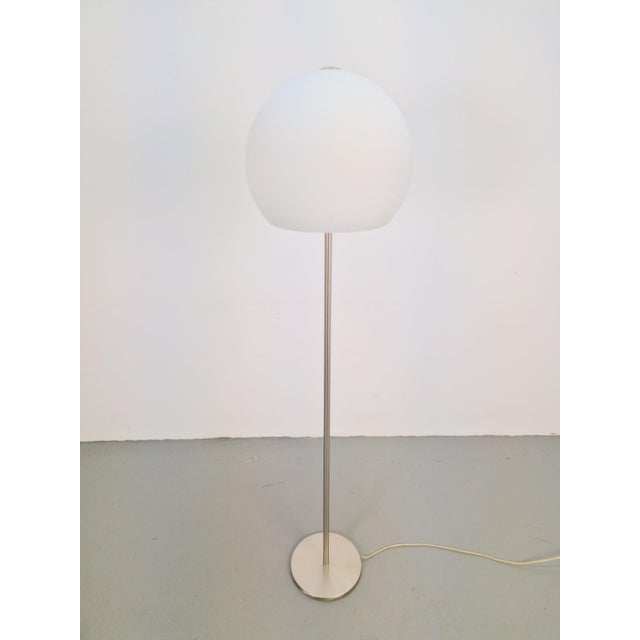 Vintage Opaline Glass Globe Floor Lamp from Hufnagel Leuchten, Germany, 1970s For Sale - Image 11 of 13