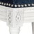 19''H French Brasserie Velvet Oval Side Chair With Silver Nailheads in Navy & Cream - a Pair For Sale In Philadelphia - Image 6 of 7