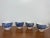 English 1970s Liberty Blue Betsy Ross England 8 Pc Lot Cups Creamer Sugar Salt Pepper For Sale - Image 3 of 18