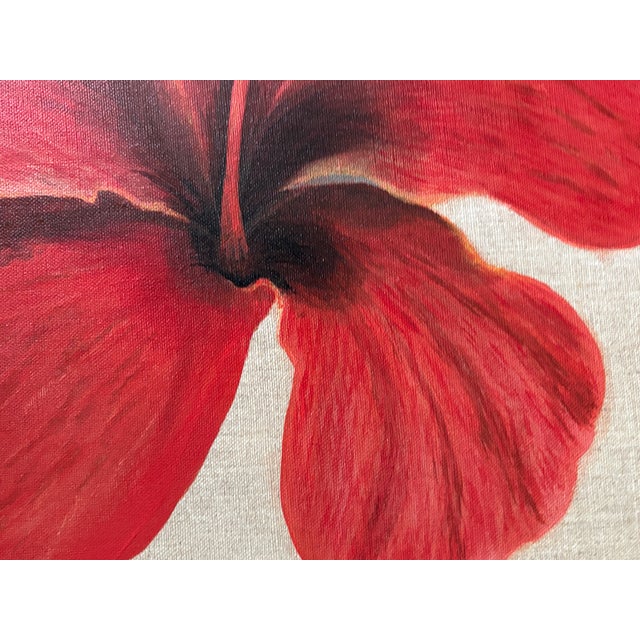 Modern Oil Painting - Fleur Rouge For Sale In New York - Image 6 of 8