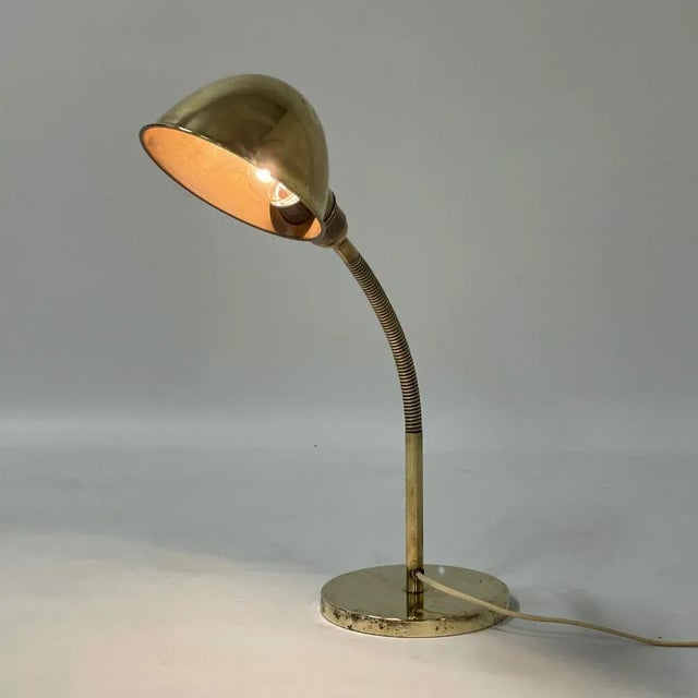 Bronzed Copper Model No. 15 Desk Lamp by H. Busquet for Hala, 1930s For Sale - Image 4 of 12