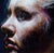 This artwork features a striking profile of a young woman, illuminated against a dark background that enhances the...