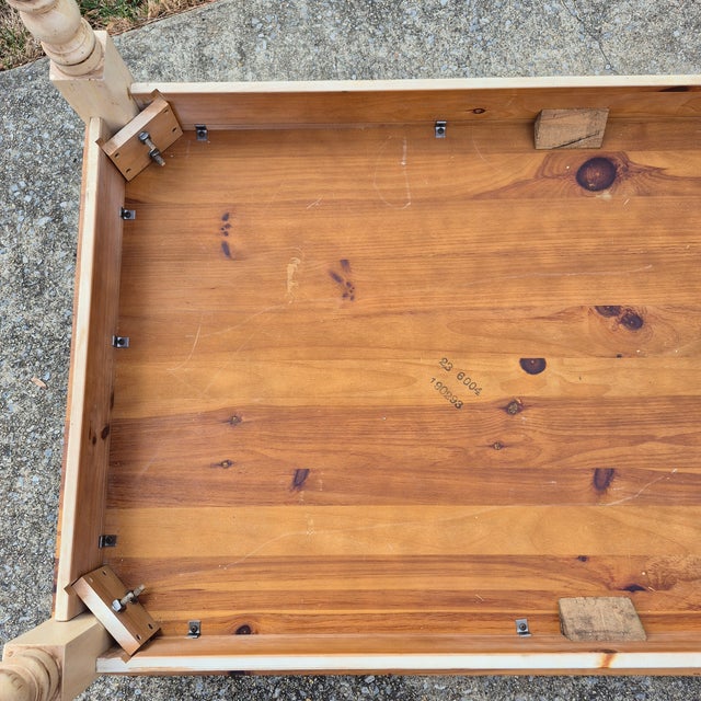 1993 Ethan Allen French Country Farmhouse Pine Dining Table (6x3’) For Sale - Image 11 of 14