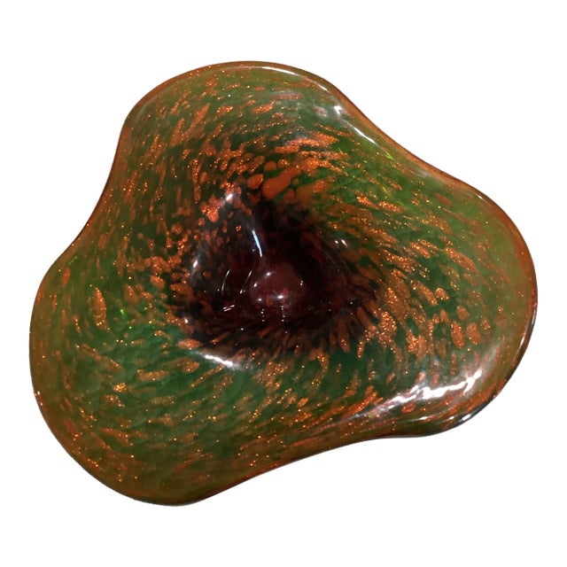 Fratelli Toso Biomorphic Art Glass Bowl For Sale