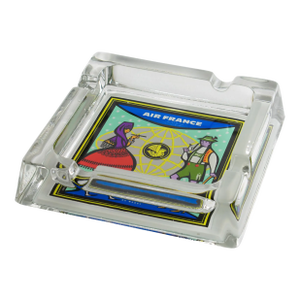 Air France Advertising Glass Ashtray Desk Tidy, or Vide Poche by Jean Colin