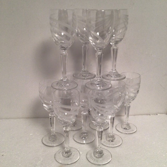 Vintage Etched Godiva Crystal Cordial Glasses - Set of 12 For Sale - Image 13 of 13