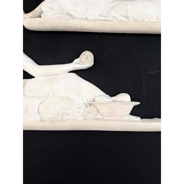 Early 20th Century Stucco Sculptures Depicting Nude Female Figures, Italy, 1920s, Set of 2 For Sale - Image 9 of 13