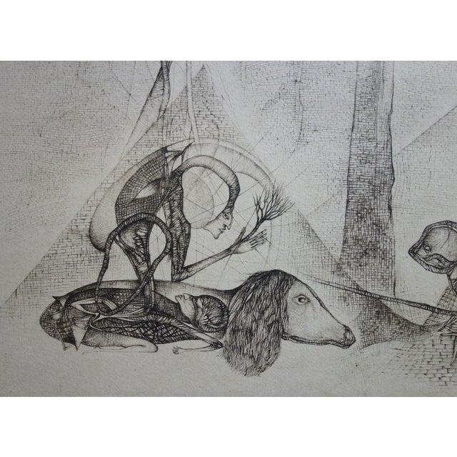 Fred Deux, The Chimneys of La Châtre, Original Engraving For Sale - Image 4 of 7
