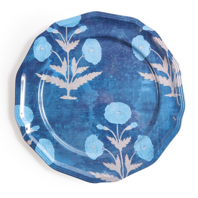 Poppy Blue Side Plates, Set of 4 For Sale - Image 4 of 5