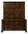 Cabinet with Decorative Carvings in Stained Birch by Axel Einar Hjorth, 1920s For Sale