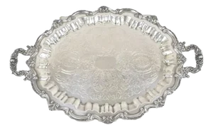 Wns Blackinton Chippendale 146 Silver Plated Oval Serving Platter Tray