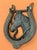 Hermès Vintage Cast Iron Horse Head and Horseshoe Door Knocker For Sale - Image 4 of 6