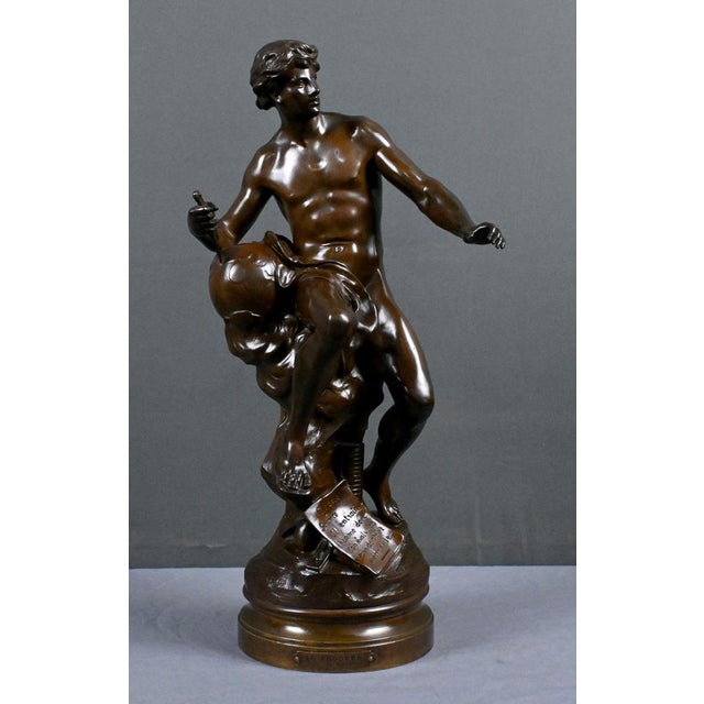 A superb allegorical bronze by émile-louis picault, one of the most emblematic sculptors of the late 19th century. This...