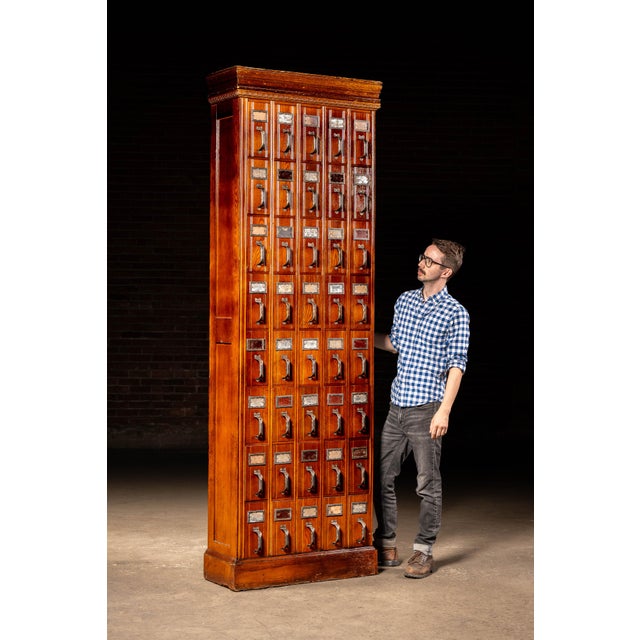 An exceptional late-19th- to early-20th-century document file cabinet by Office Specialty Manufacturing Co. of Rochester,...