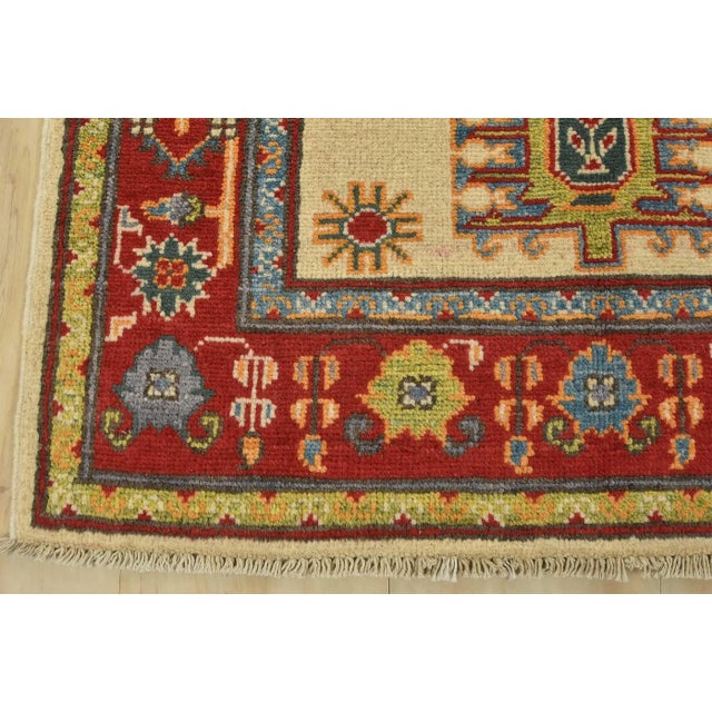 Kazak Runner 2’8” X 9’8” Beige Wool Tribal Hand-Knotted Oriental Rug For Sale - Image 11 of 14