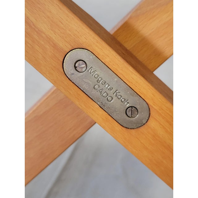 A Pair of Mid-Century 1960s Mogens Koch by Cado Mk-16 Folding Safari Directors Chairs For Sale - Image 11 of 12