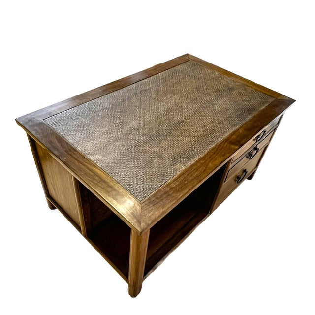 Coffee Chinese Contemporary Coffee Table With Storage Designed by Michael Chung For Sale - Image 8 of 10