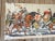 Vintage oil on canvas painting of a procession of knights on horseback by Geneva Flores Hart Fell (1906 - 2008) Texas....