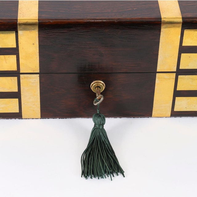 Antique Victorian Gonçalo Alves Jewellery Casket from F. L. Hausburg, 1800s For Sale - Image 6 of 18