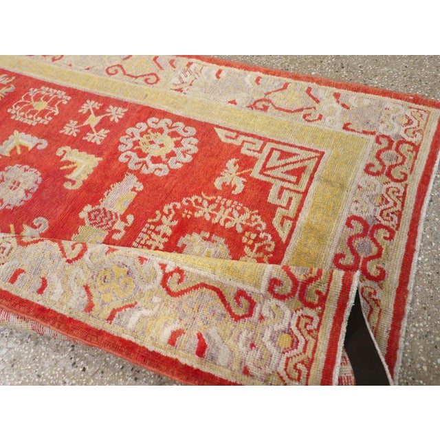 Galerie Shabab Collection Early 20th Century East Turkestan Khotan Rug For Sale - Image 10 of 10