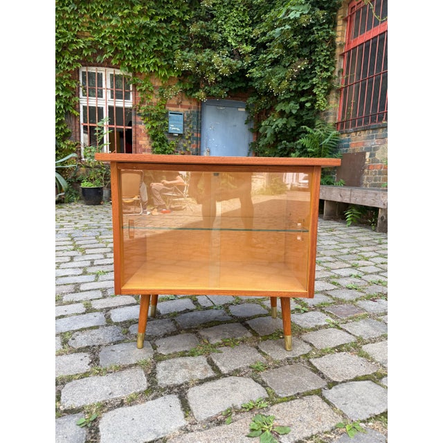Sapelli Mahogany TV Display Cabinet with Rotating Top For Sale - Image 10 of 11