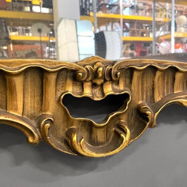 Mid-Century Modern Golden Decorated Wall Mirror, 1960s For Sale - Image 11 of 13