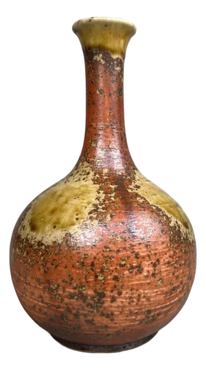 Shigaraki Ikebana Flower Vase, 1980s