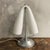 Space Age Table Lamp with Curved Opal Glass Shade and Two Lights attributed to Mazzega For Sale - Image 12 of 12
