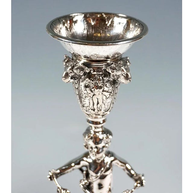 Art Nouveau Candlesticks with Putto, Vienna, 1890s, Set of 2 For Sale - Image 4 of 10