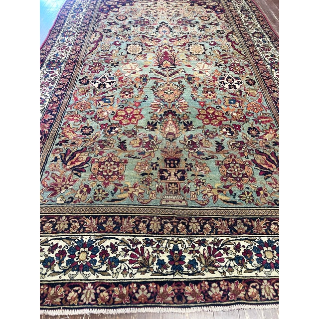Antique Persian Isfahan Rug 4'4" X 6'11" Circa 1880 For Sale - Image 10 of 10