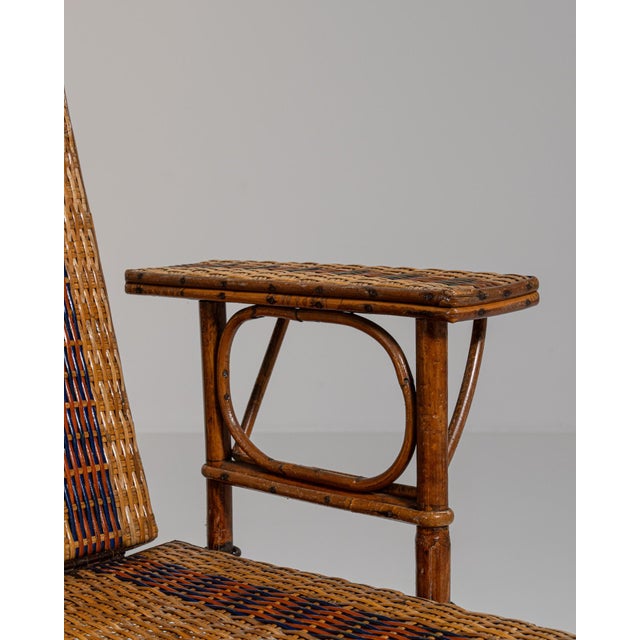 Wood 19th Century Tan Bamboo Lounge Chairs For Sale - Image 7 of 18