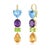 Blue GemFusion 22.05ctw Topaz Peridot Citrine Diamond Pearl Convertible Drop Earrings For Sale - Image 8 of 17