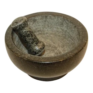 Giant Mortar and Pestle Set Black Marble Polished Italy